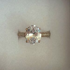 Rose Gold And Oval Sapphire Ring